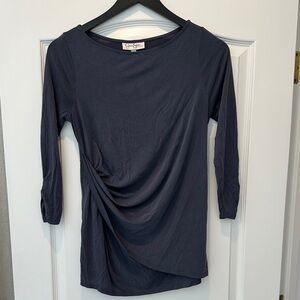 Jessica Simpson Maternity Navy/Gray 3/4 Sleeve Top